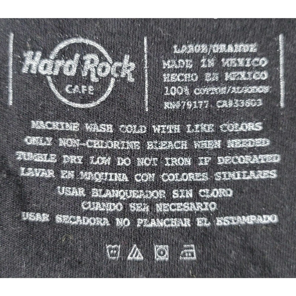 Hard Rock Cafe Cozumel Jungle Guitar Graphic T-Shirt Size L Black - Picture 5 of 5